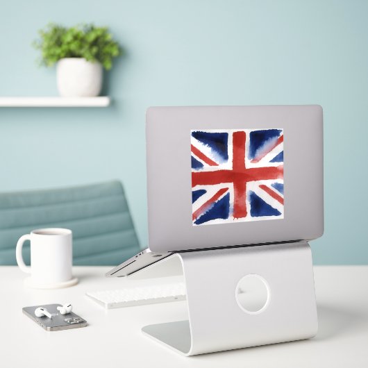 Union jack vinyl sticker (Ordinateur portable sur le bureau)