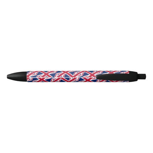 Union Jack Vlag Balpen Zwarte Inkt Pen (Achterkant)
