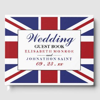 Union Jack vlag Britse bruiloft Gastenboek