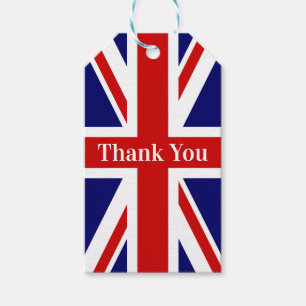 Union Jack Vlag Dank je wel voor je gunst Cadeaulabel