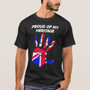 Union Jack Vlag Gedrukte Palm T-shirt