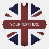 Union Jack vlag Papier Kerst foto ornament (Voorkant)