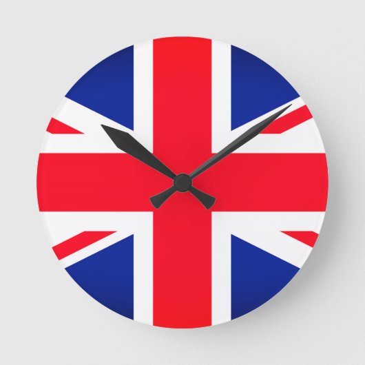 Union Jack Vlag Ronde Wandklok Klok (Voorkant)