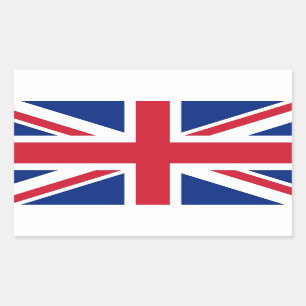Union Jack: vlag van het Verenigd Koninkrijk Rechthoekige Sticker