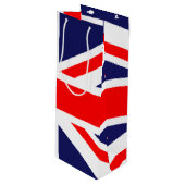 Union Jack - Vlag van het VK Wijn Cadeautas (Voorkant Gekanteld)