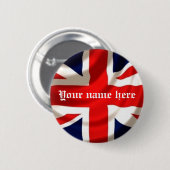 Union Jack (voeg je eigen naam toe) Ronde Button 5,7 Cm (Voorkant /achterkant)