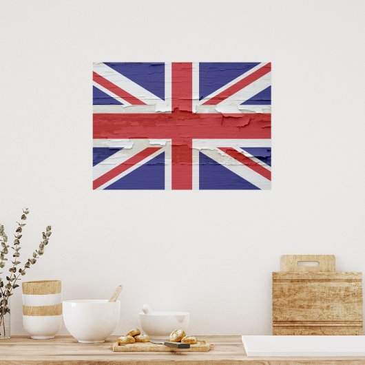 Union Jack Weathered Poster (Keuken)