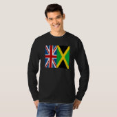 Union Jack With Jamaican Flag & British Caribbean T-shirt (Voorkant volledig)