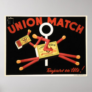 UNION MATCH Brussel België komt overeen met kunst Poster