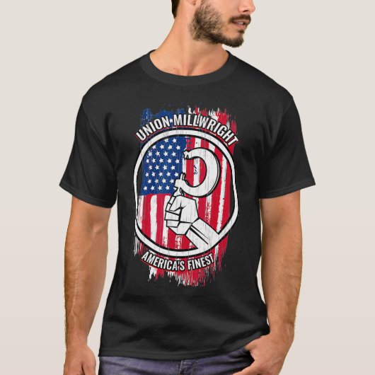 Union Millwright Tshirt American Mannen Gifts for (Voorkant)