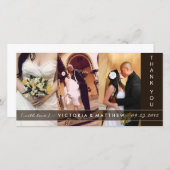 UNION NOIRE | CARTE DE REMERCIEMENTS mariage (Devant / Derrière)