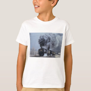 Union Pacific, No. 844 en No. 3985, vertrekkend Wi T-shirt