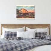 Union Pacific Train, City of L.A. Canvas Afdruk (Insitu (Slaapkamer))