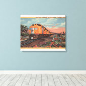 Union Pacific Train, City of L.A. Canvas Afdruk (Insitu (Houten vloer))
