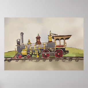 Union Pacific's No. 119 bij Promontory Summit Poster