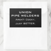 Union Pipe Lassers Rechthoekige Sticker (Tas)