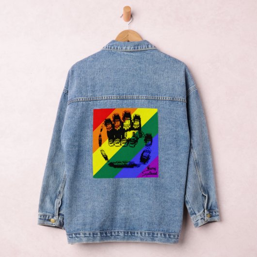 Union Pride Disabled Workers &LGBTQ+ Denim Jacket (Hangar)