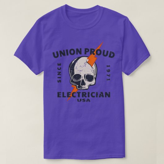 Union Proud Electricia sinds 1971 T-shirt (Design voorkant)