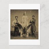 Union Soldier, Sailor en Lady Liberty Civil War Briefkaart (Voorkant)