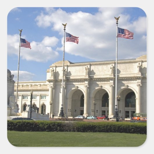 Union Station in Washington, DC Vierkante Sticker (Voorkant)