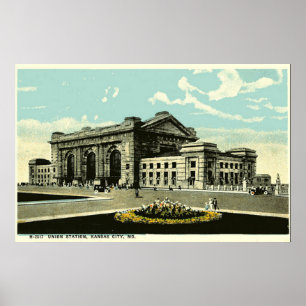 Union Station Kansas City 1914 Vintage Poster