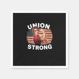 Union Strong - Dag van de Arbeid Messy Bun Vlag va Servet