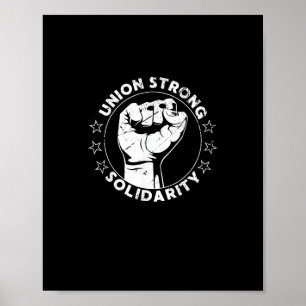 Union Strong Solidarity First Workers Rights Veren Poster