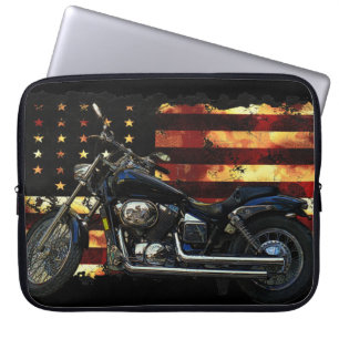 Union Vlag, Burgeroorlog, Motorfiets, Varken Laptop Sleeve
