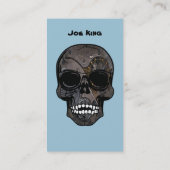 Union vlag Steampunk schedel Visitekaartje (Achterkant)