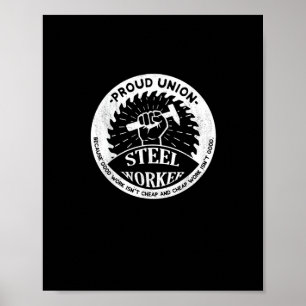 Union Worker Design - Sterk staalarbeider kunstwer Poster