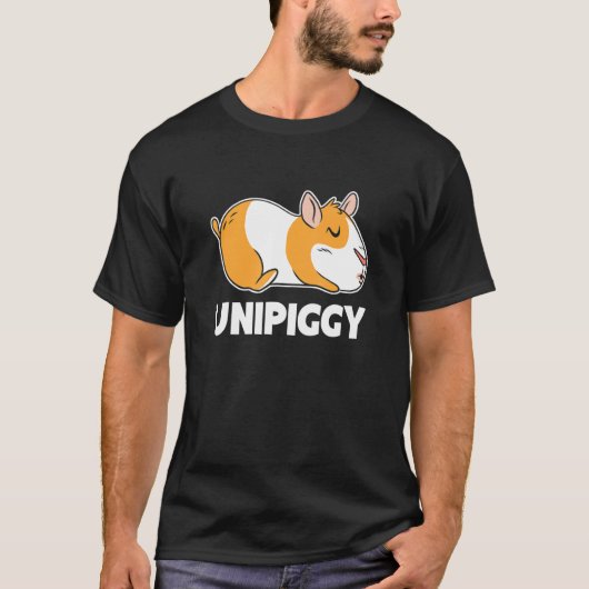Unipiggy Graphic Guinea Pig Eigenaar Pet Cavy Anim T-shirt (Voorkant)