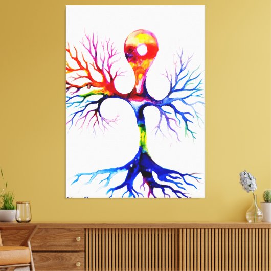 Unipolair neuron canvas afdruk (Insitu (Woonkamer))