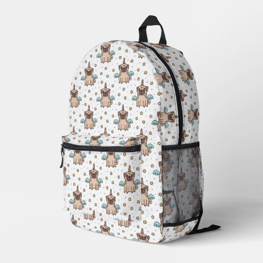 Unipug Pattern Bedrukte Rugzak (Achterkant Hoek Rechts)