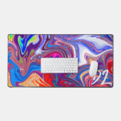 Unique Abstrait en marbre coloré Liquide (Clavier et souris)