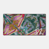 Unique Abstrait en marbre coloré Liquide Mousepad (Recto)