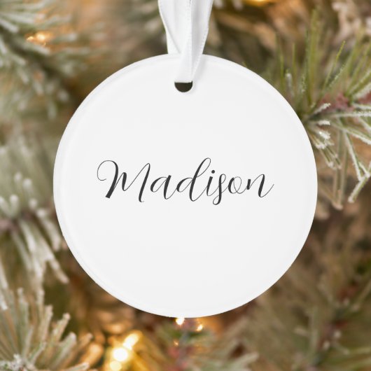 Unique Acrylic Circle Ornament Featuring Your Name (Arbre)