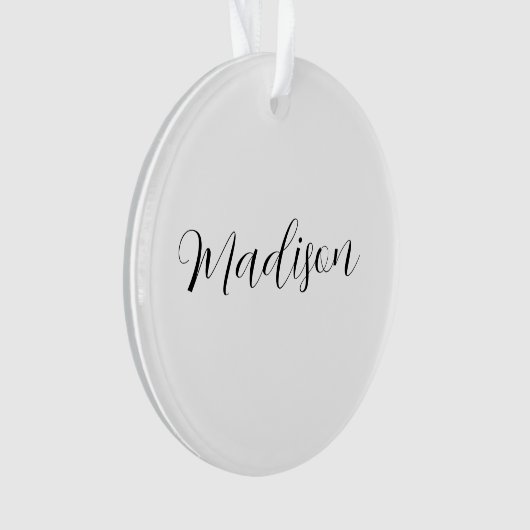 Unique Acrylic Circle Ornament Featuring Your Name (voorkant)