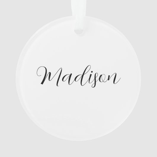 Unique Acrylic Circle Ornament Featuring Your Name (dos)