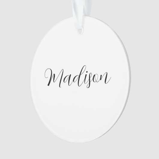 Unique Acrylic Circle Ornament Featuring Your Name (voorkant)