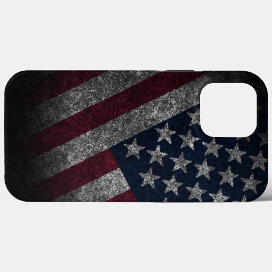 Unique American Flag iPhone 13 Pro Max Coque (Verso (horizontal))