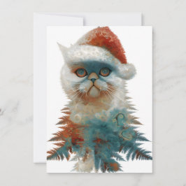 Unique and Unusual Christmas Cards Abstract Cats Feestdagenkaart