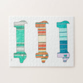 Unique Art Puzzle - 3 Dachshund Color Study (Horizontal)