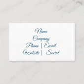 Unique artisan patina look Carte de visite (Dos)