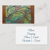 Unique artisan patina look Carte de visite (Devant / Derrière)