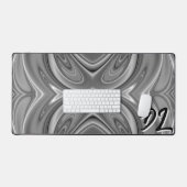 Unique B&W Abstrait en marbre Liquide (Clavier et souris)
