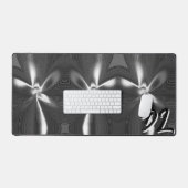 Unique B&W Abstrait en marbre Liquide (Clavier et souris)