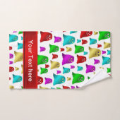 unique, beau, coloré, motif peint un gre (Serviette à main)