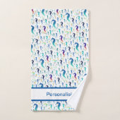 unique, beau, coloré, motif peint un gre (Serviette à main)