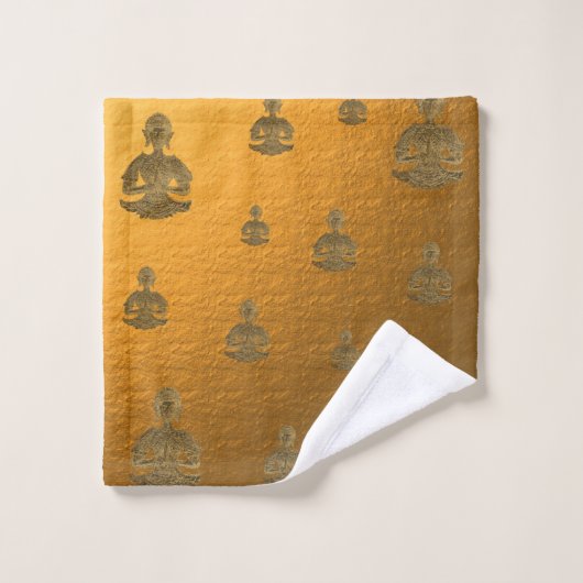 unique, belle, coloré, peint motif un vert (Gant de toilette)