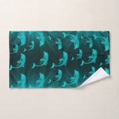 unique, belle, coloré, peint motif un vert (Serviette à main)